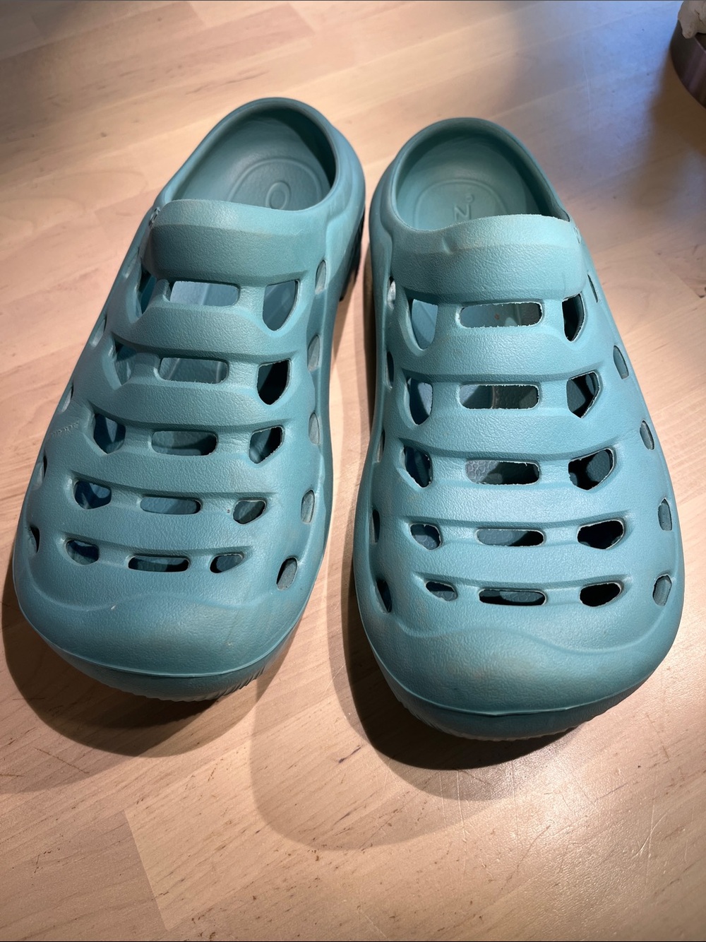 Good condition, teal Oboz Whakata Coast clogs women’s 10/men’s 8